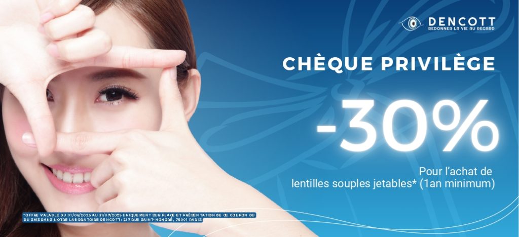 remise -30% sur les lentilles jetables